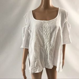 New Gauzey Women’s Top Size 2X White Boho